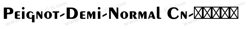 Peignot-Demi-Normal Cn字体转换